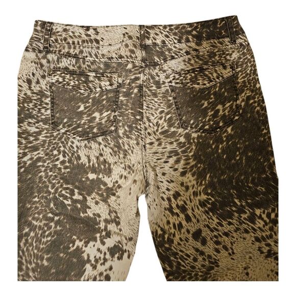 Chico's Brown and Cream Patterned Jeans - Picture 4 of 9